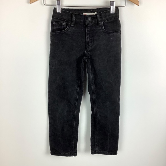 Levi's Other - Levi’s 511 Slim Black Wash Straight Leg Denim Jeans Boys Size 7 Regular
